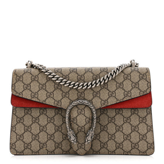 GG Supreme Monogram Small Dionysus Shoulder Bag Red