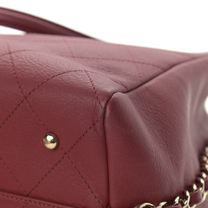 Chanel Bullskin Stitched Medium Shopping Bag Burgundy 10 of 15