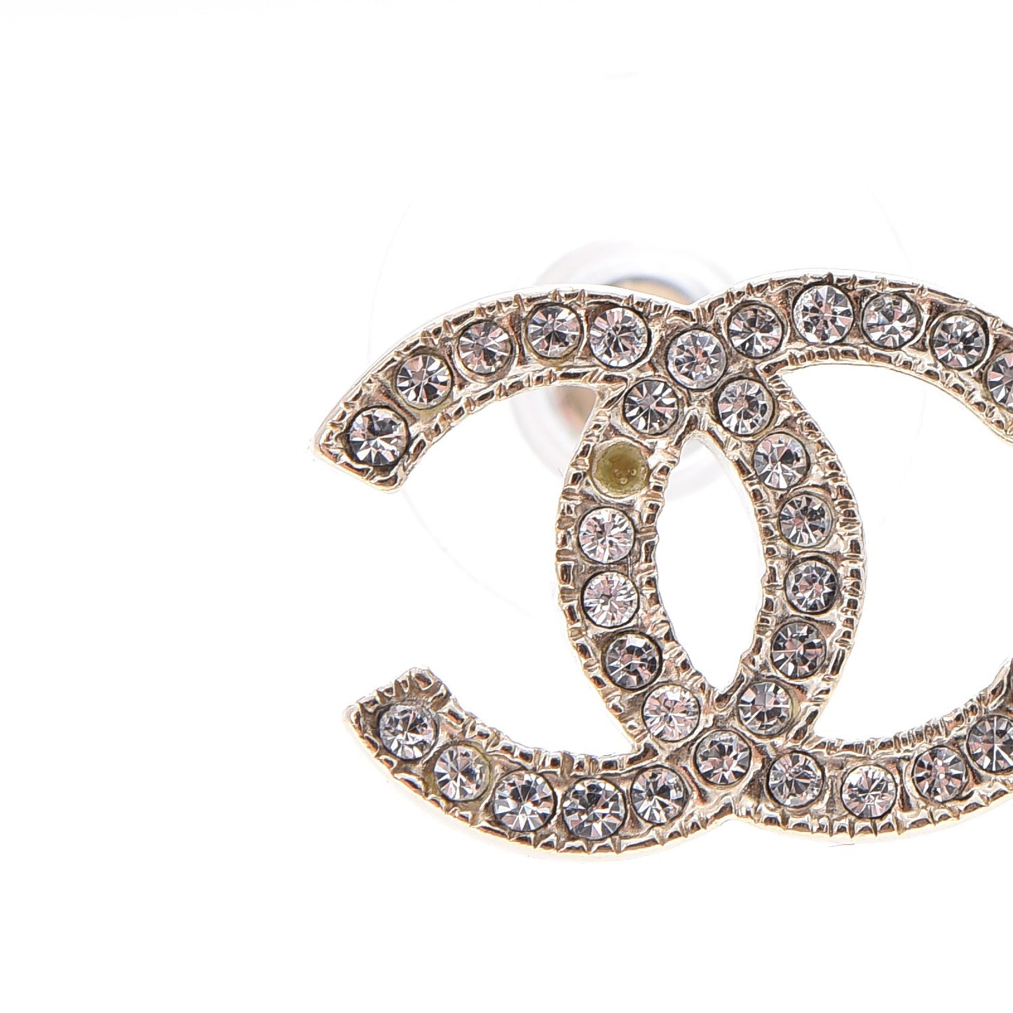 Crystal CC Earrings Gold