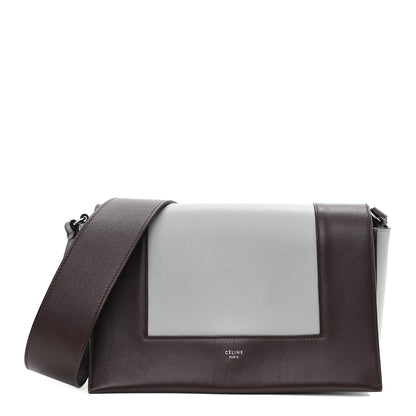 Celine Shiny Smooth Calfskin Medium Frame Shoulder Bag Burgundy Pearl Blue 1 of 13