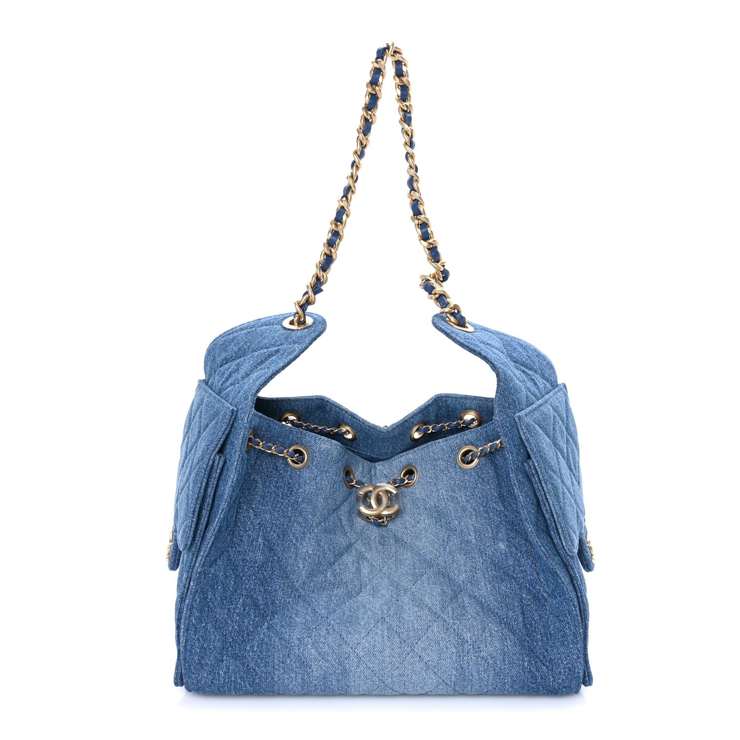 Chanel Washed Denim Quilted Small  25 Handbag Blue 1 of 7