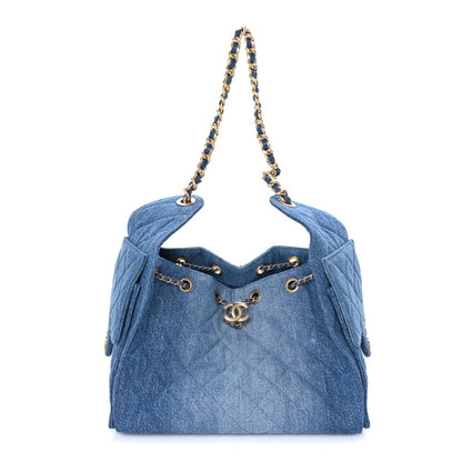 Chanel Washed Denim Quilted Small  25 Handbag Blue 1 of 7