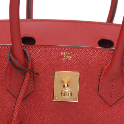 Hermes Epsom Birkin 30 Rouge Casaque 8 of 10