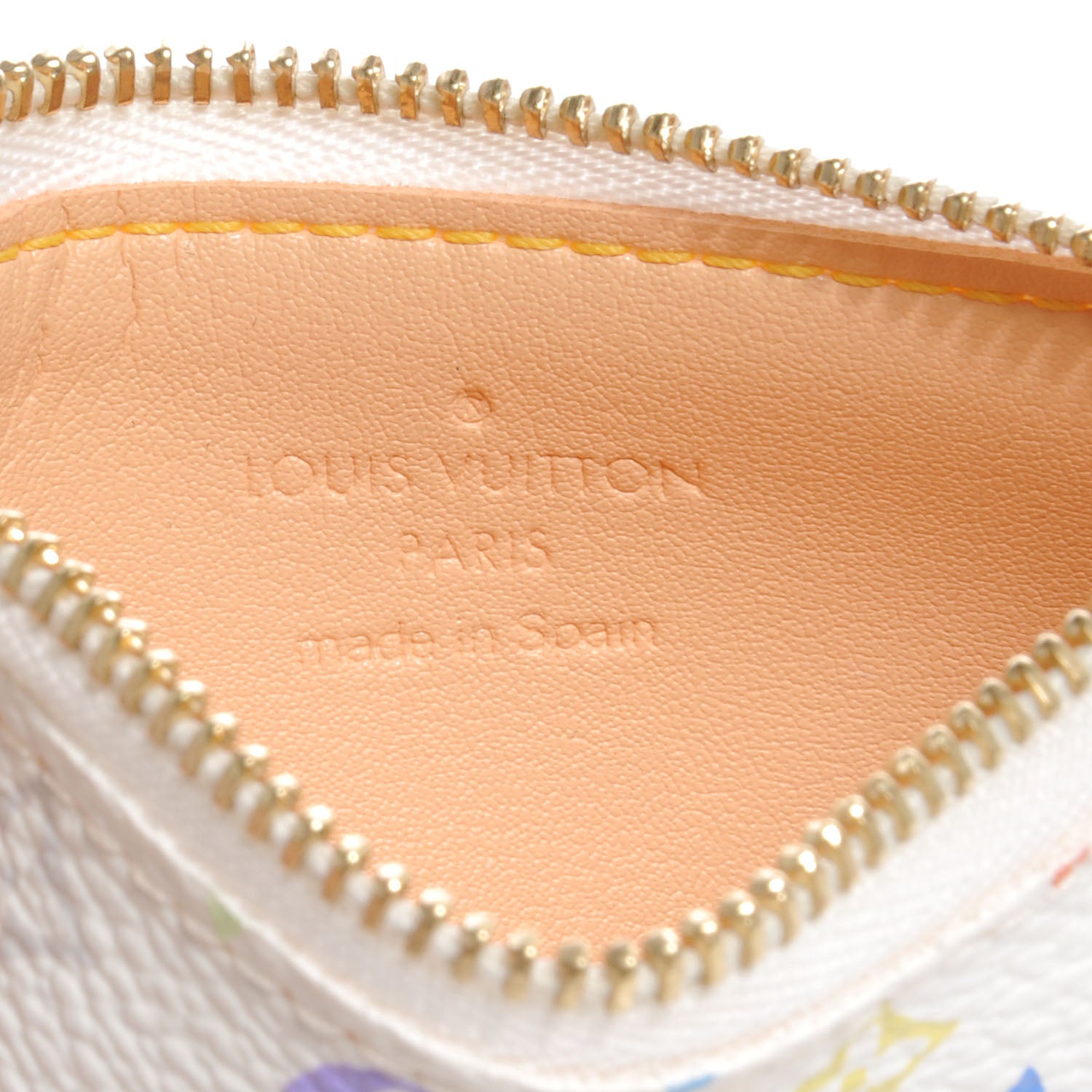 Louis Vuitton Monogram Multicolor Key Pouch White 6 of 7