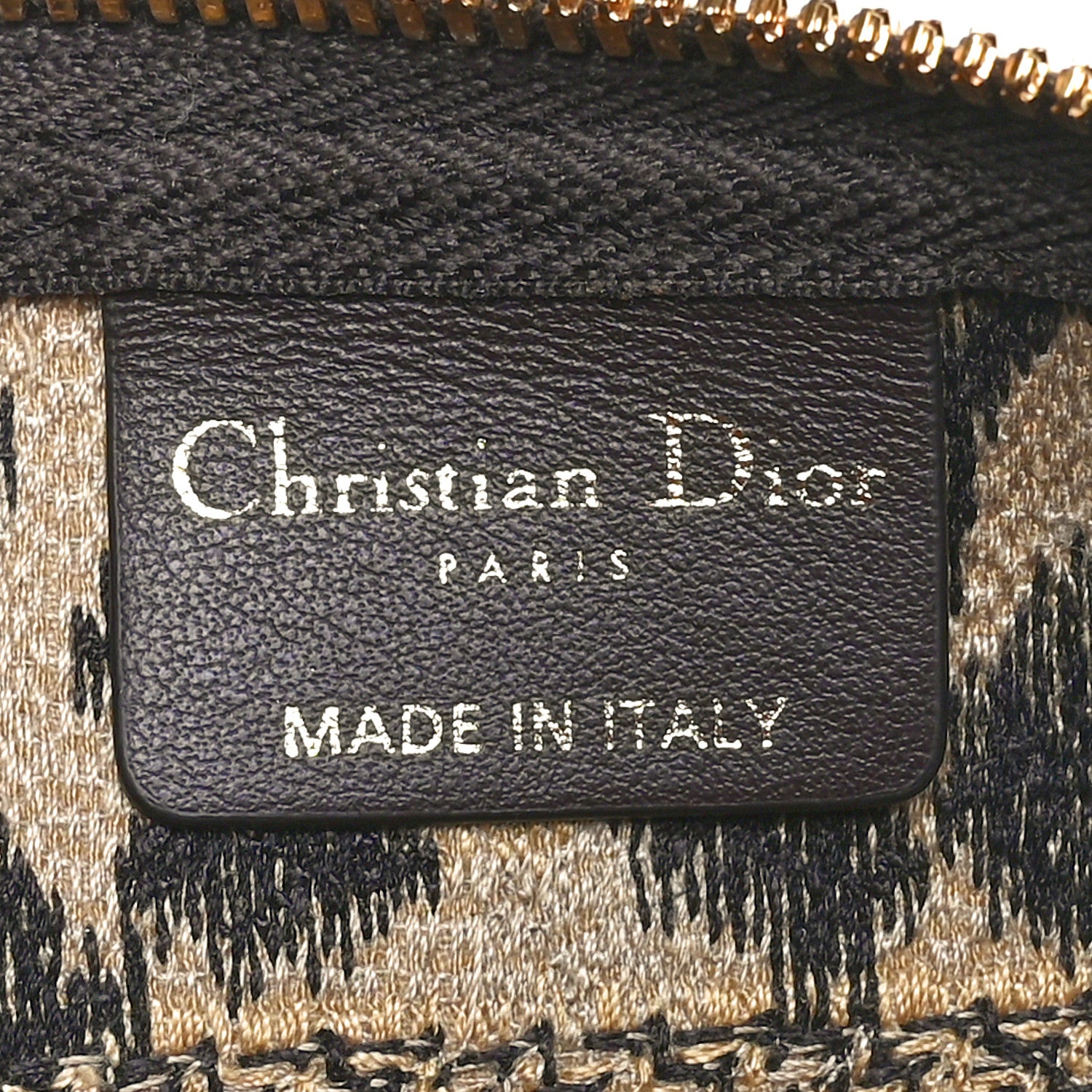 Christian Dior Canvas Leopard Print Cosmetic Pouch Beige 7 of 10