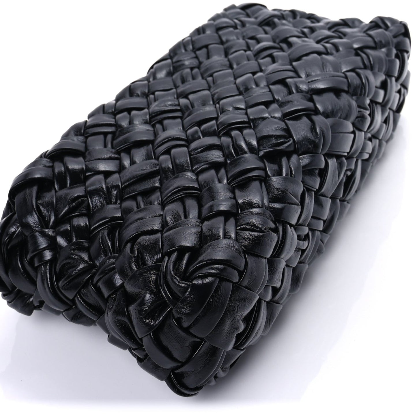 Calfskin Intrecciato Kalimero Cha-Cha Clutch  Black