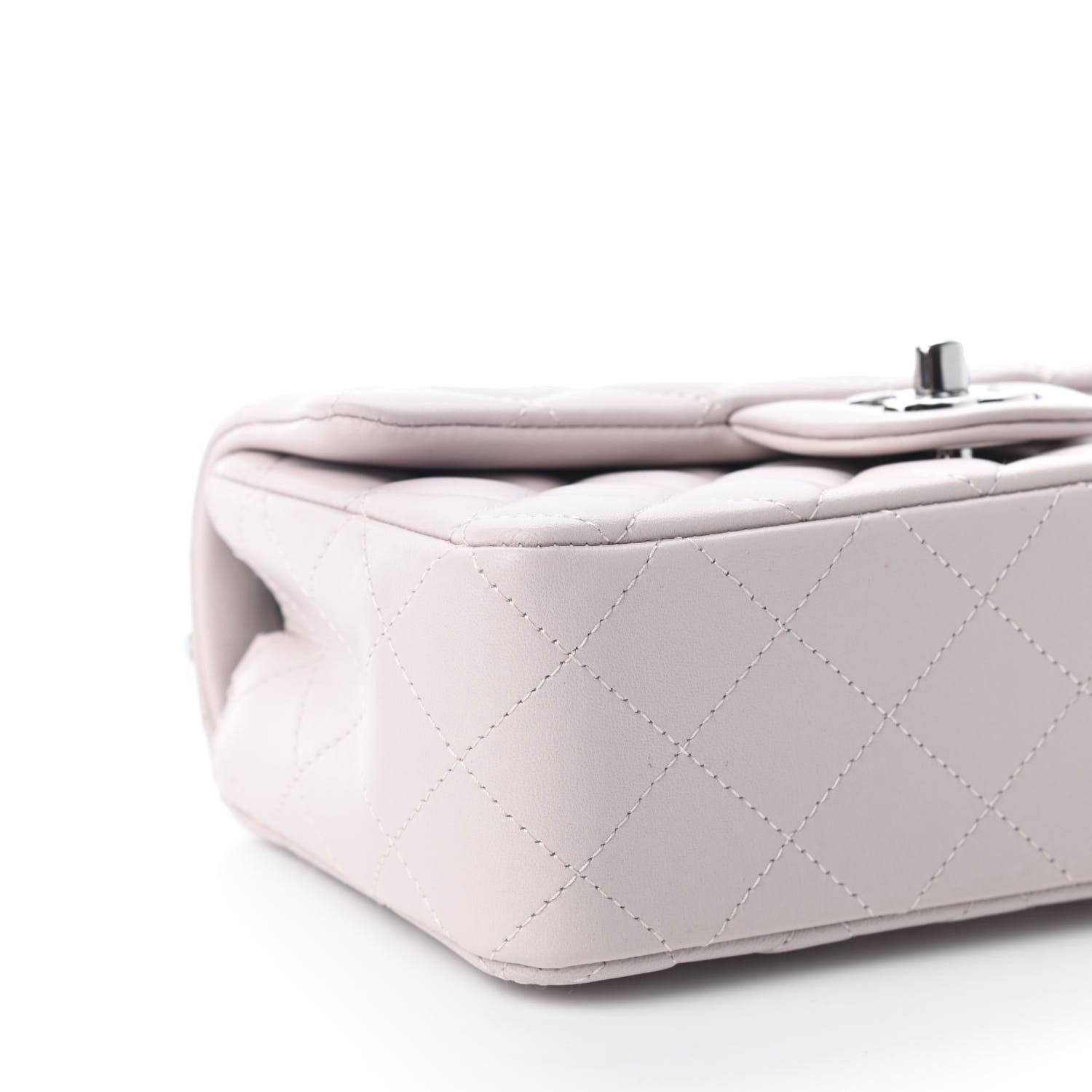 Chanel Lambskin Quilted Mini Rectangular Flap Light Purple 8 of 9