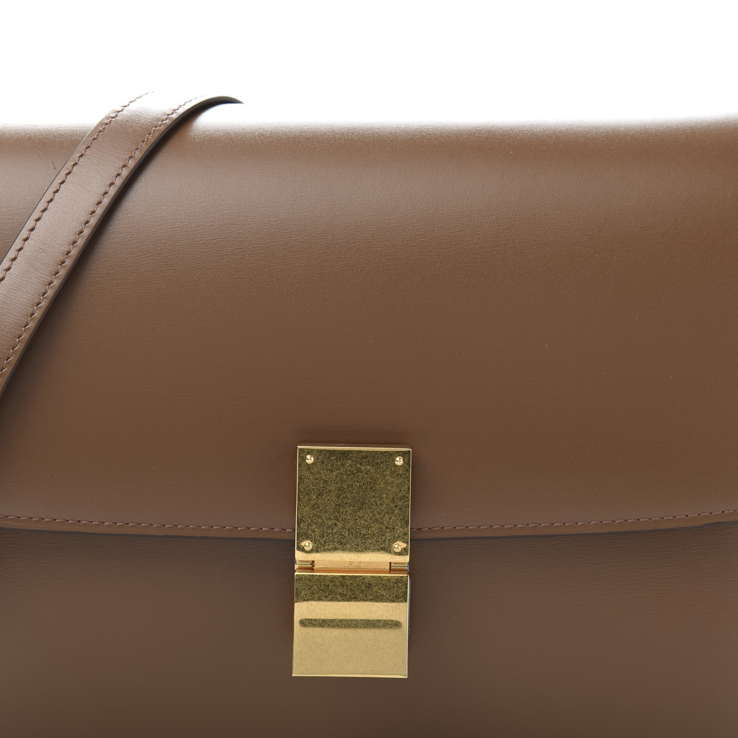 Celine Box Calfskin Medium Classic Box Flap Bag Camel 10 of 10