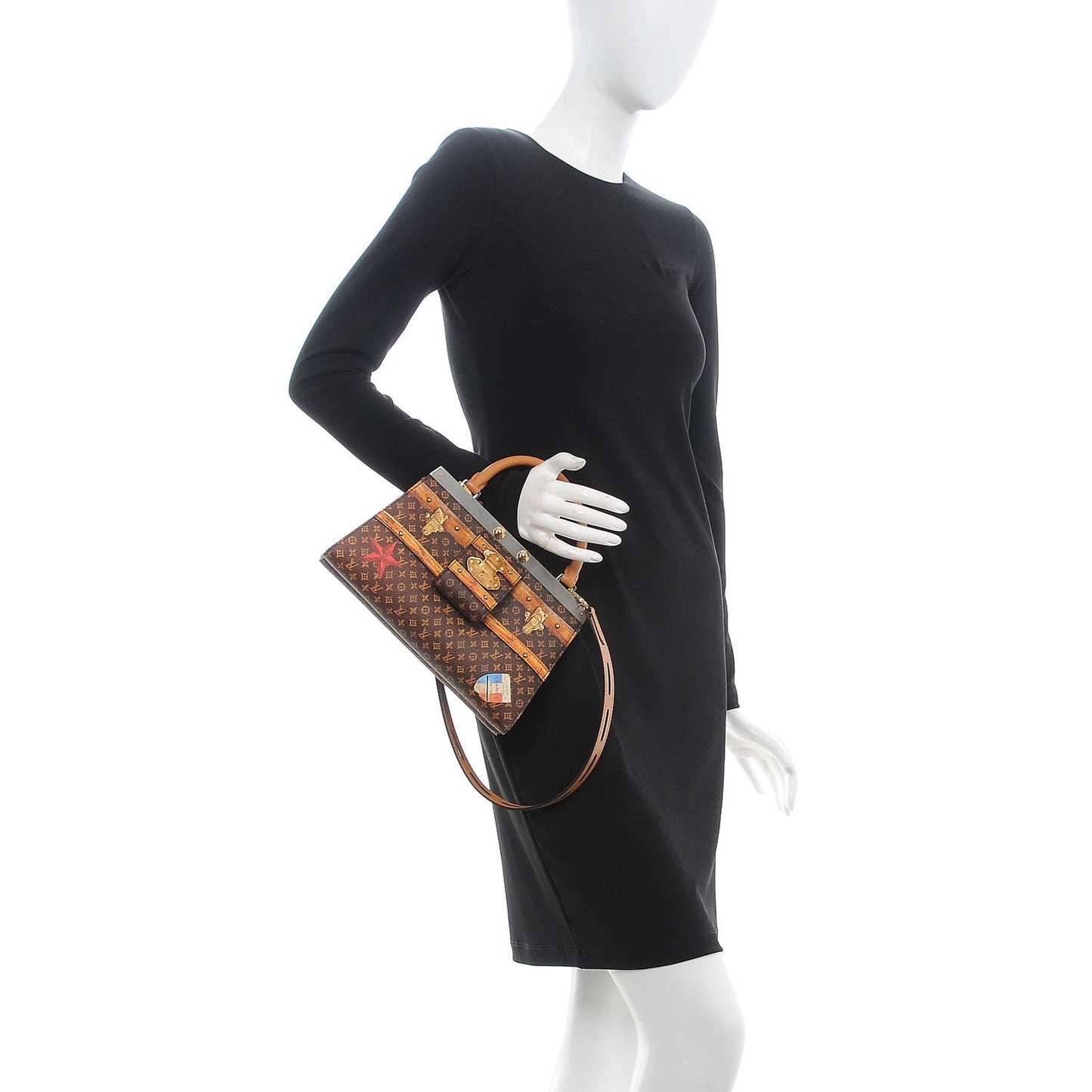 Calfskin Transformed Monogram Time Trunk Crown Frame Bag