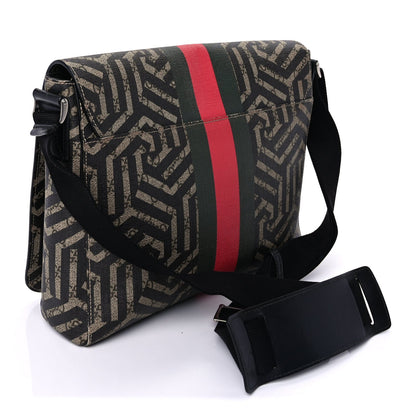 Gucci GG Supreme Monogram Caleido Web Crossbody  Beige Ebony 3 of 8