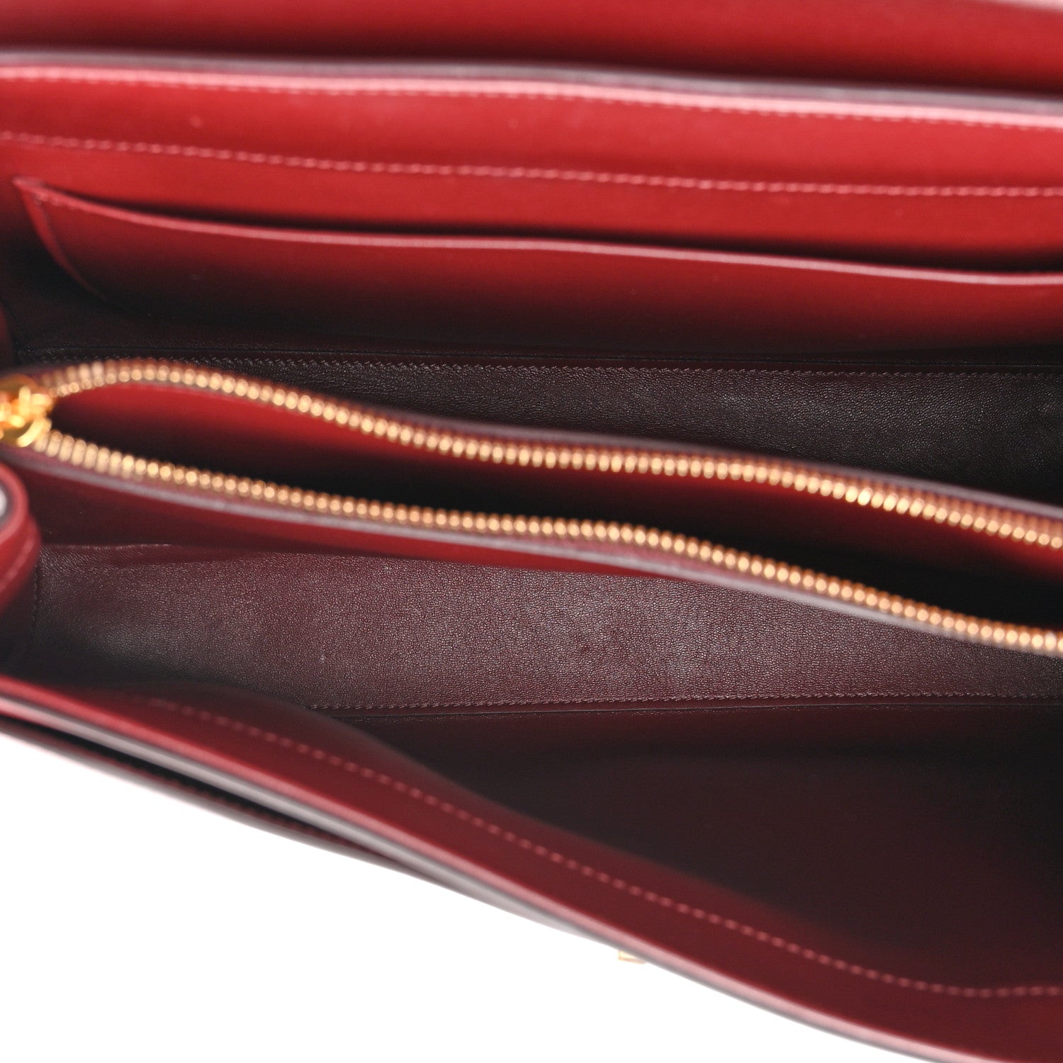 Celine Satinated Calfskin Medium 16 Top Handle Bag Light Burgundy 5 of 14