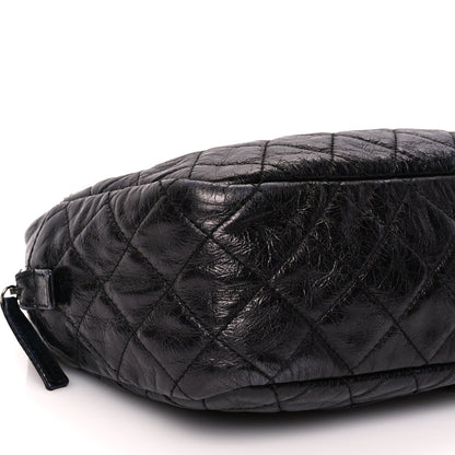 Chanel Metallic Aged Calfskin Quilted Medium Reissue Camera Case Black 7 of 8