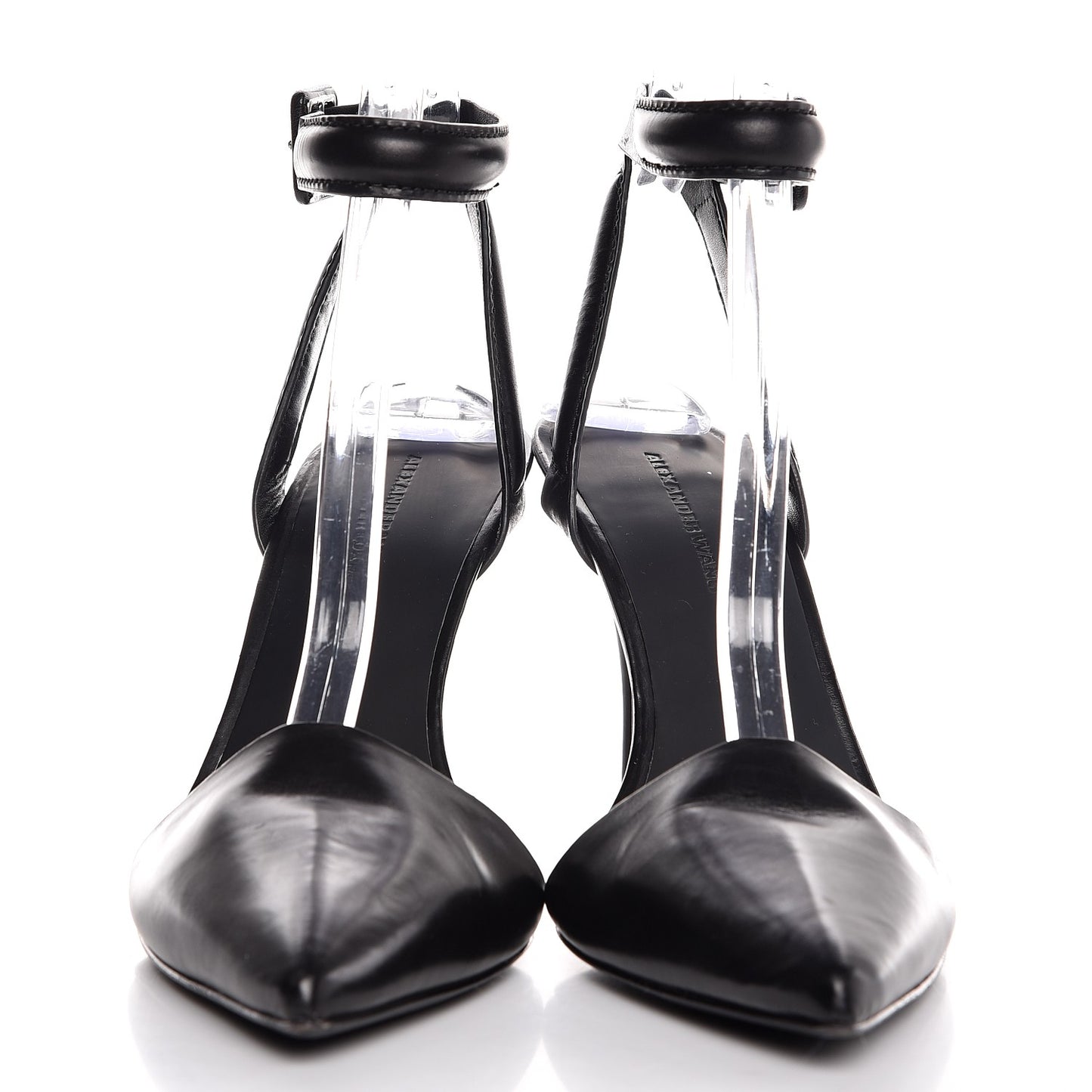 Calfskin Lovisa Ankle Strap Pumps 35.5 Black