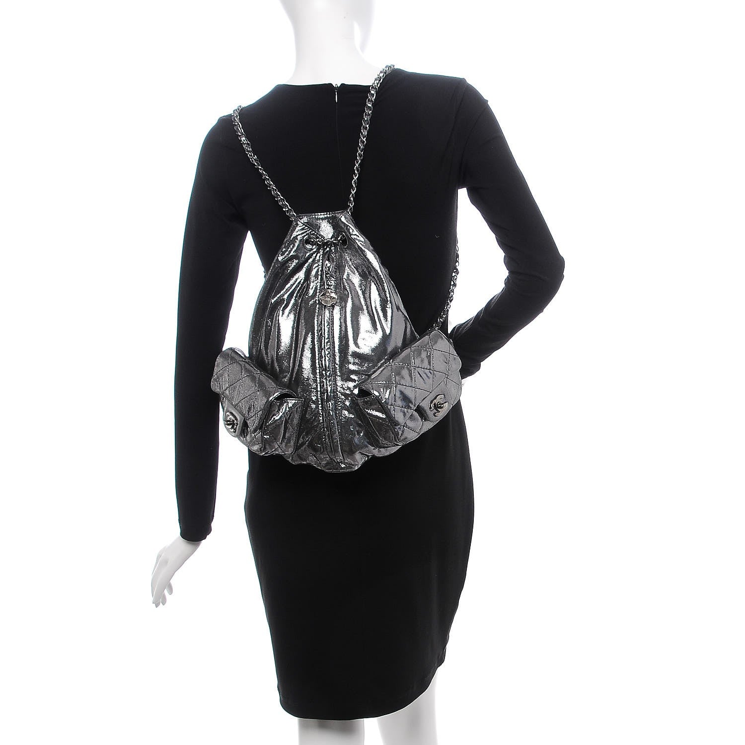 Chanel Iridescent Calfskin Backpack Is Back Silver 2 of 7