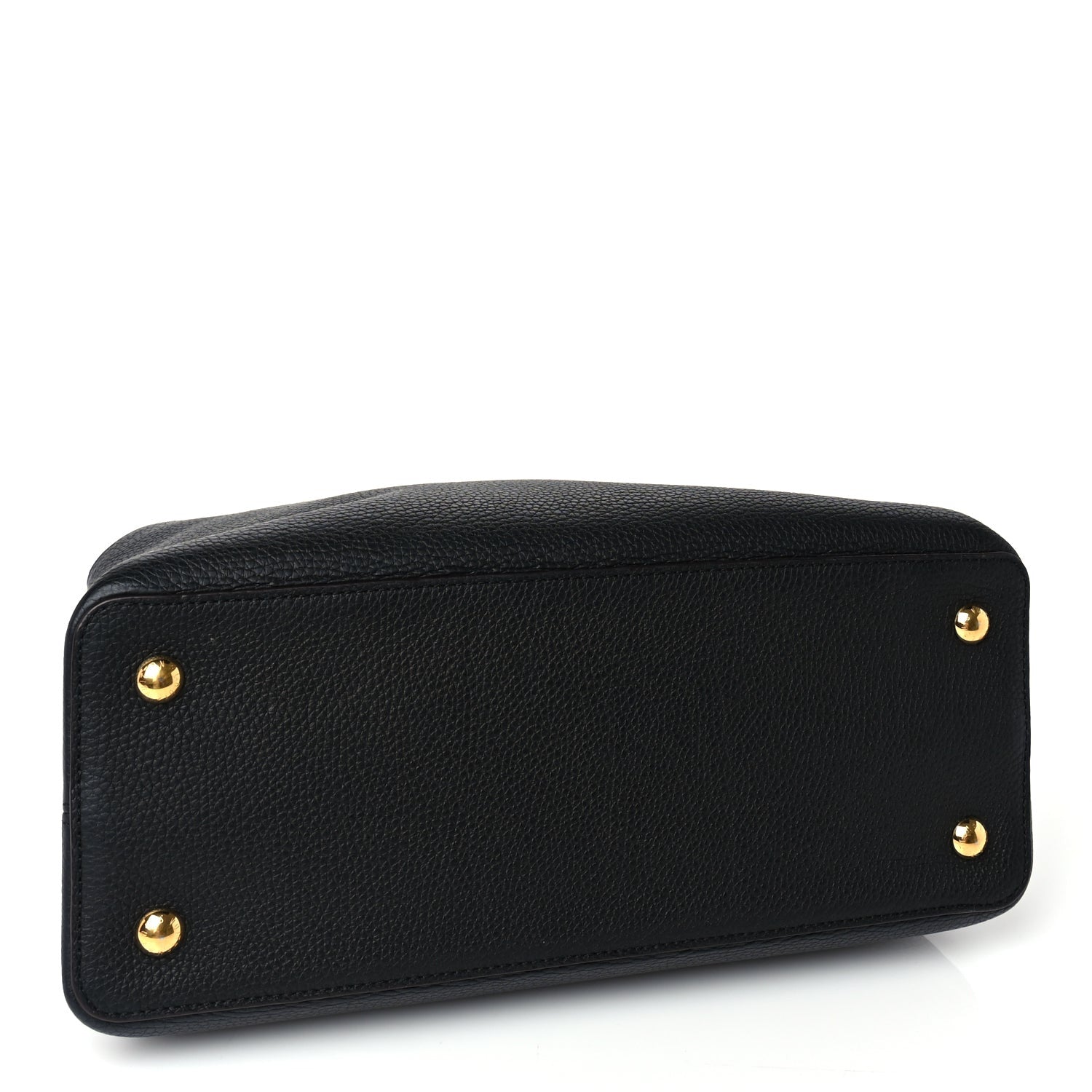 Louis Vuitton Taurillon Capucines MM  Black Fuchsia 3 of 8