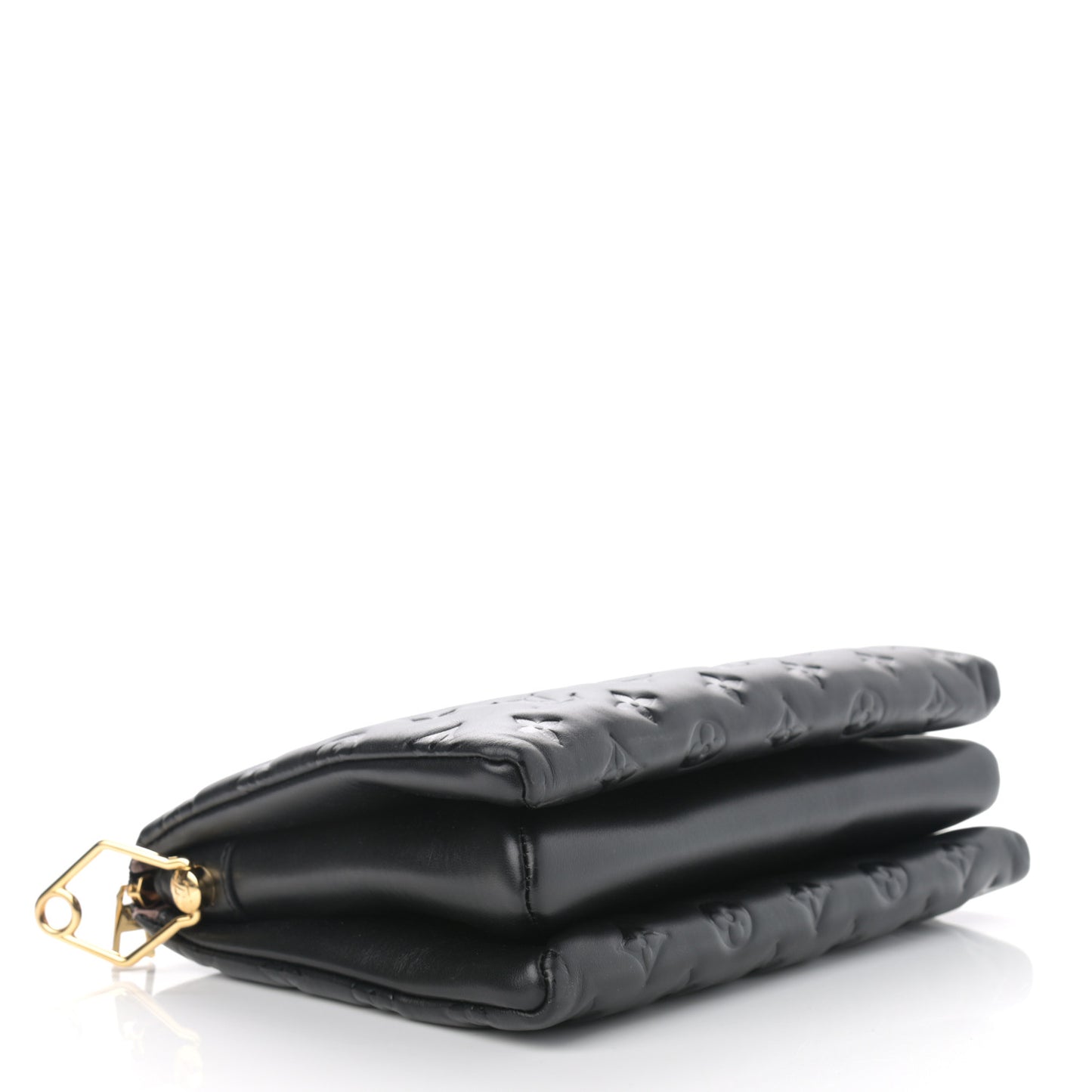 Lambskin Embossed Monogram Coussin PM Black