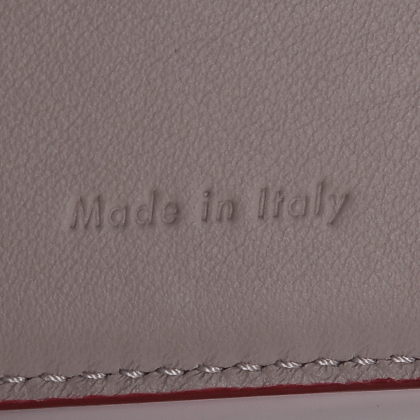 Grained Calfskin Large Multifunction Strap Wallet Pop Red