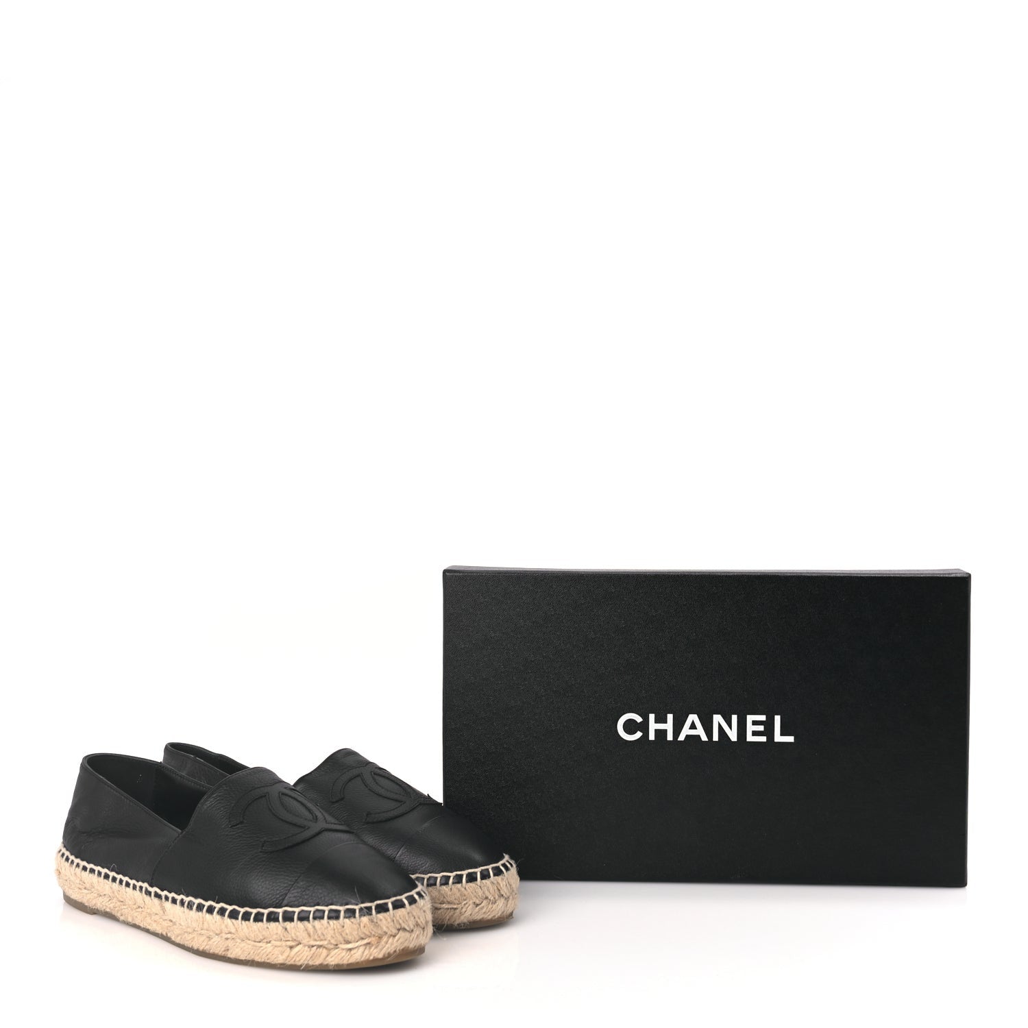 Chanel Calfskin CC Espadrilles Black 9 of 9
