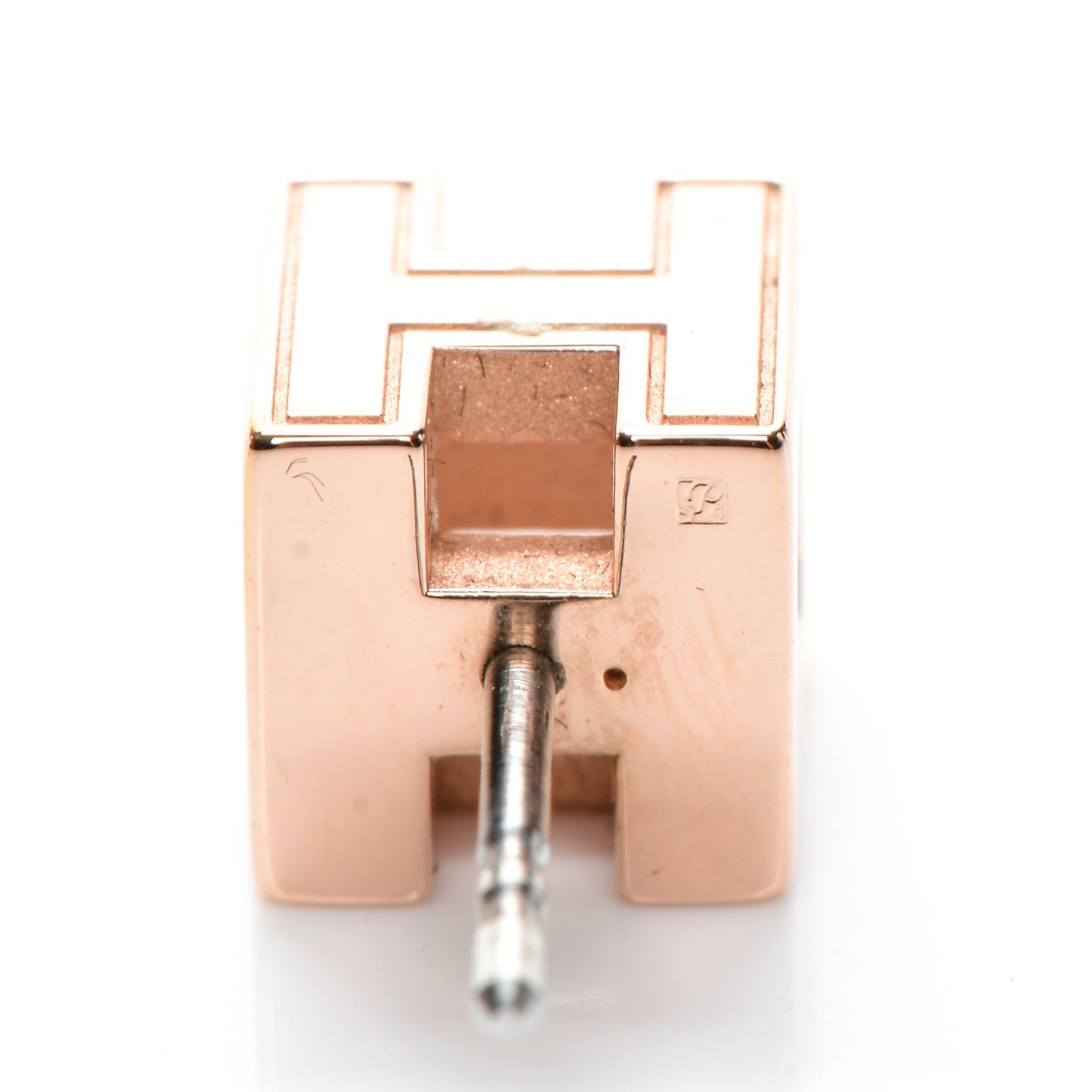 Rose Gold Plated Cage d'H Earrings Black