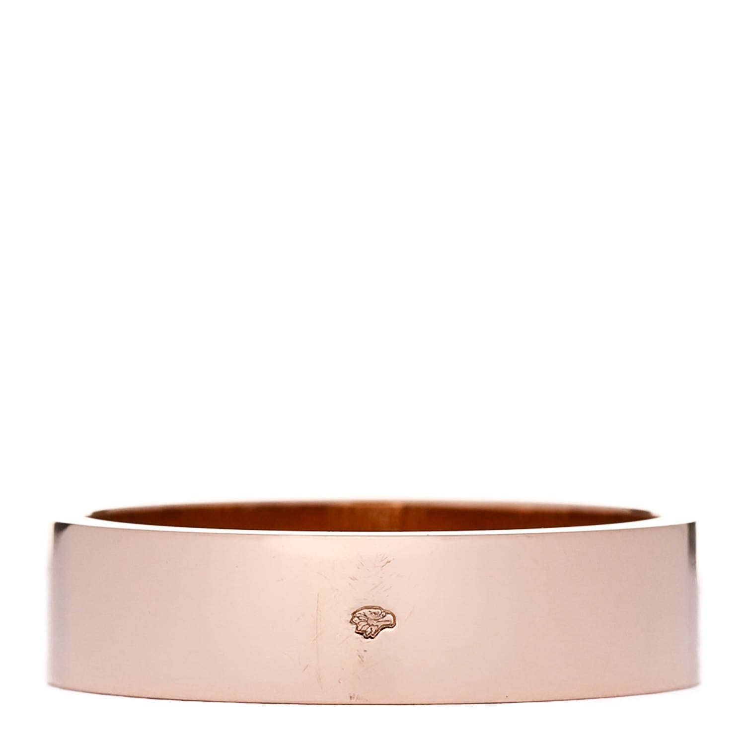 Hermes 18K Rose Gold Diamond PM Kelly Ring 54 7 3 of 5