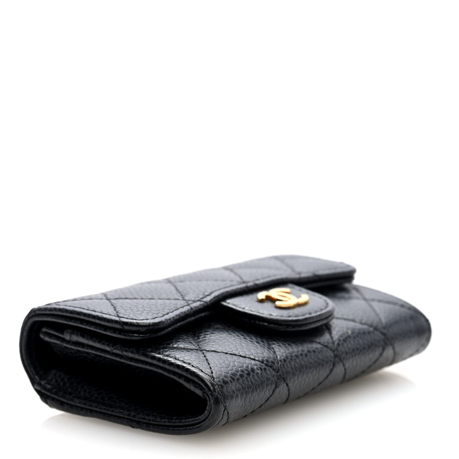 Chanel Caviar Quilted Flap Card Holder Wallet Black 4 of 7