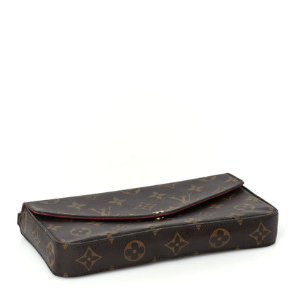 Louis Vuitton Monogram Pochette Felicie Chain Wallet Fuchsia 4 of 10