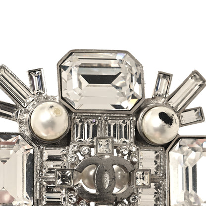 Chanel Crystal Pearl CC Belt Silver 8 of 9