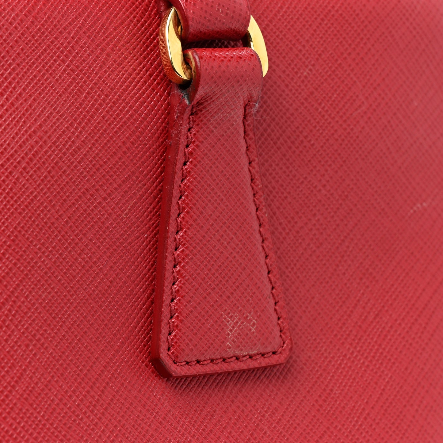 Saffiano Small Galleria Double Zip Tote Fuoco