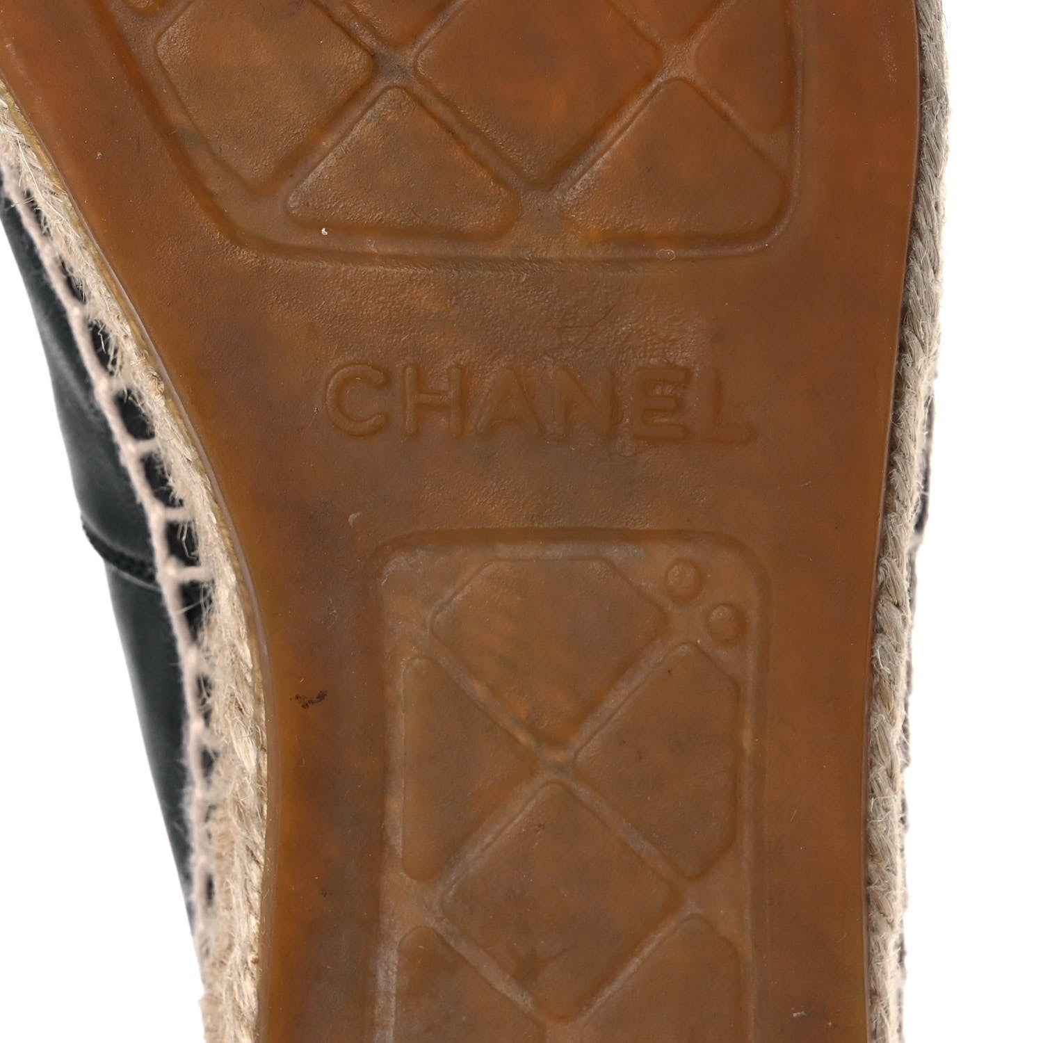 Chanel Lambskin CC Espadrilles 37 Black 6 of 12