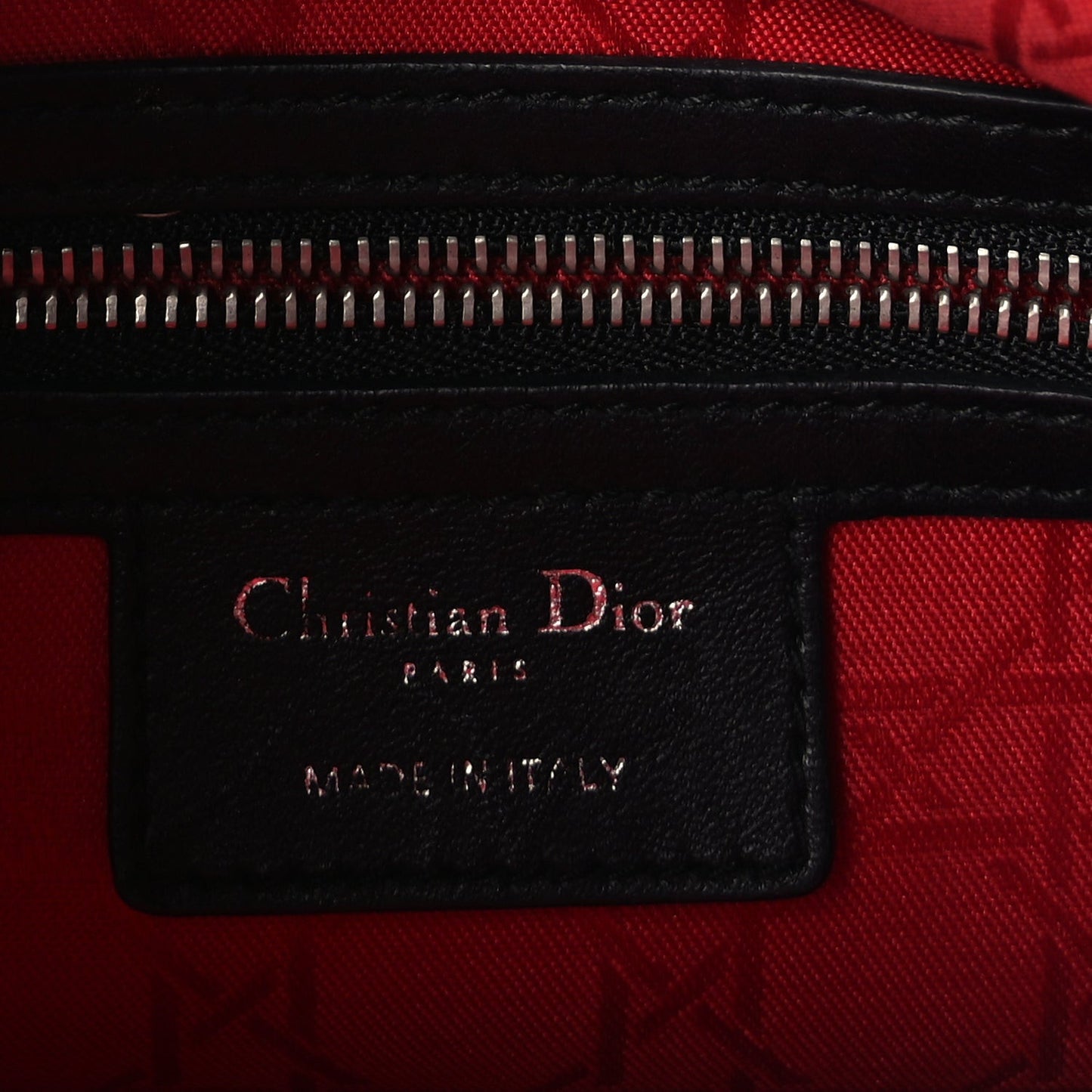 Lambskin Cannage Medium Lady Dior Black