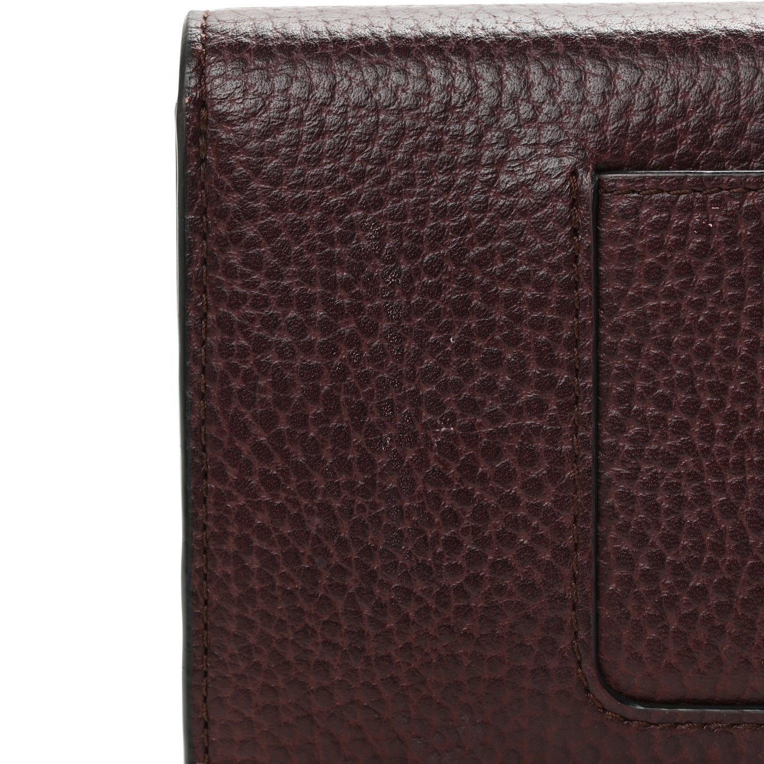 Mulberry MULBERRY Grain Vegetable Tanned Calfskin Darley Wallet Oxblood 9 of 12