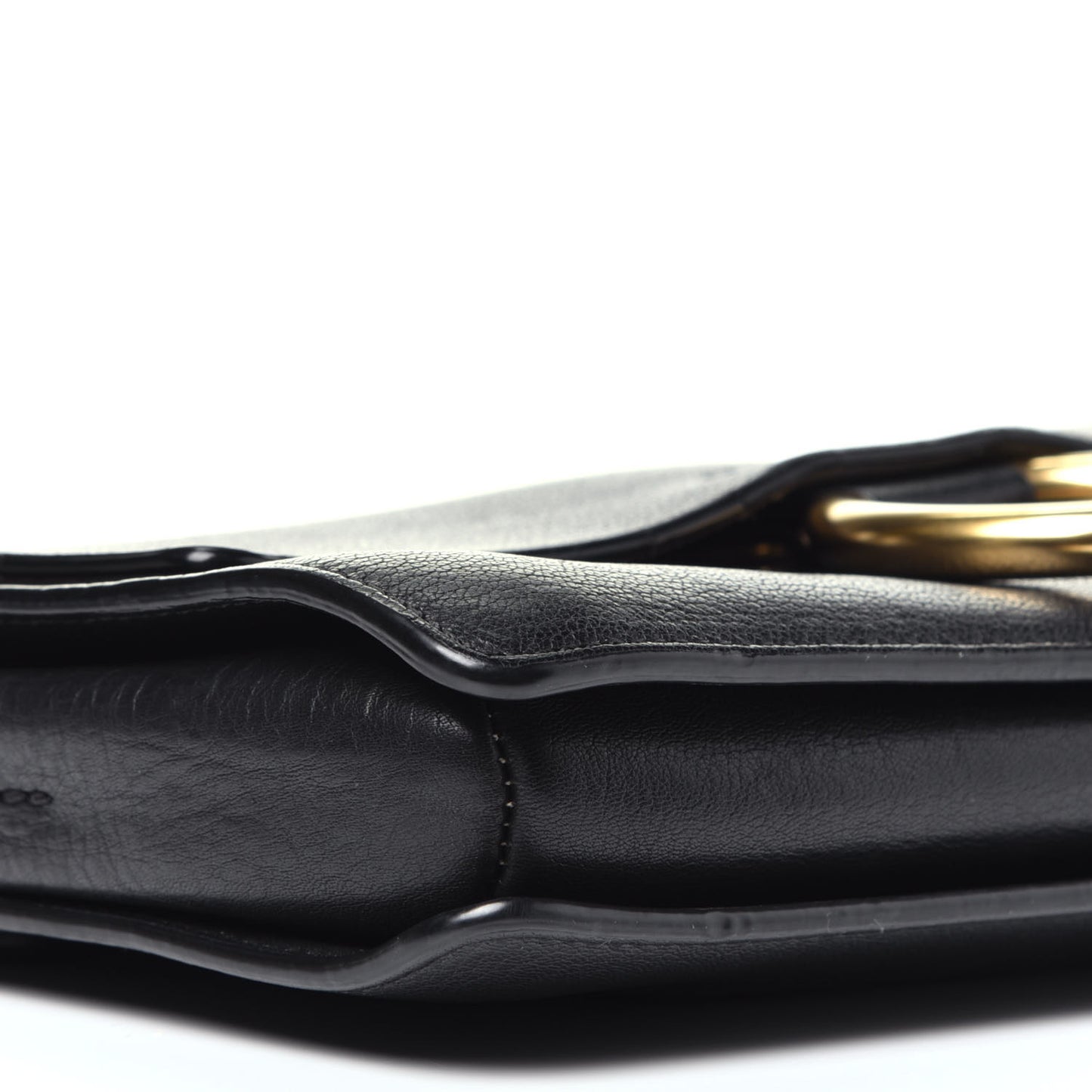 Goatskin Small Faye Shoulder Bag Black