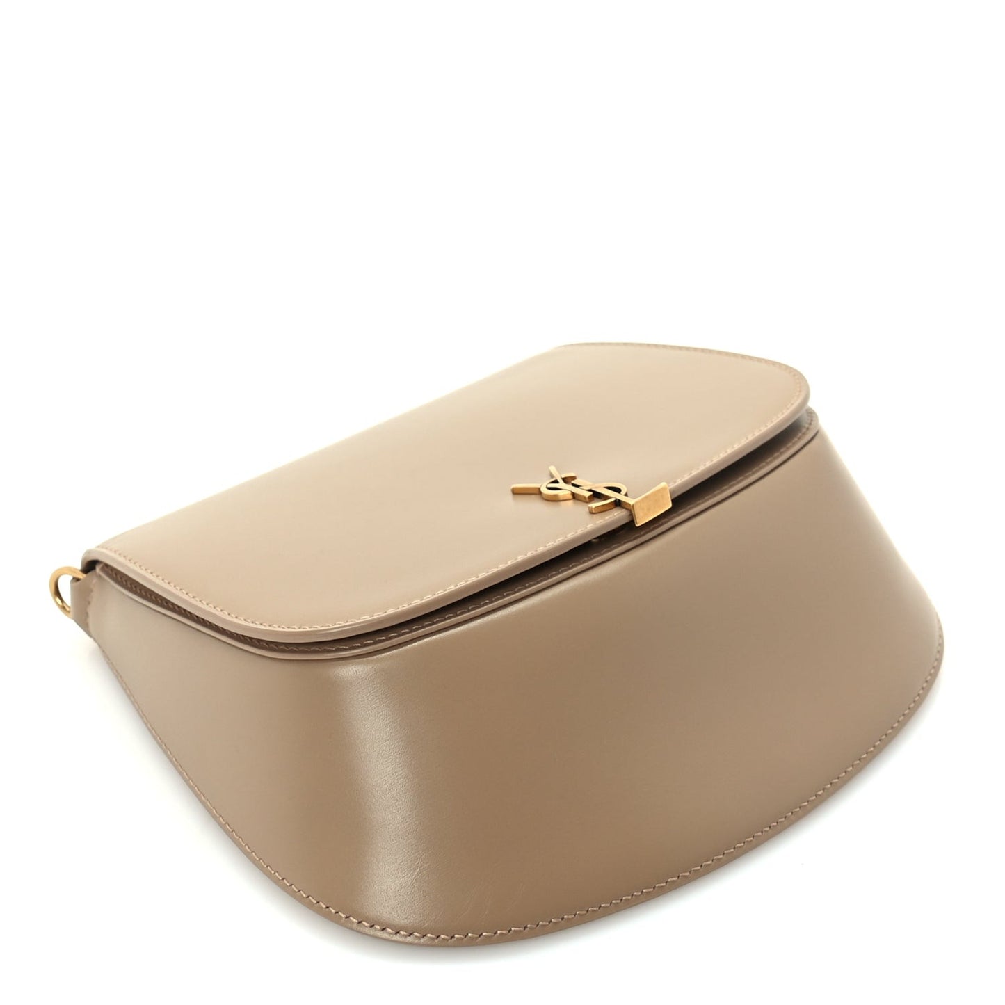 Box Calfskin Mini Voltaire Top Handle Bag  Dark Cork