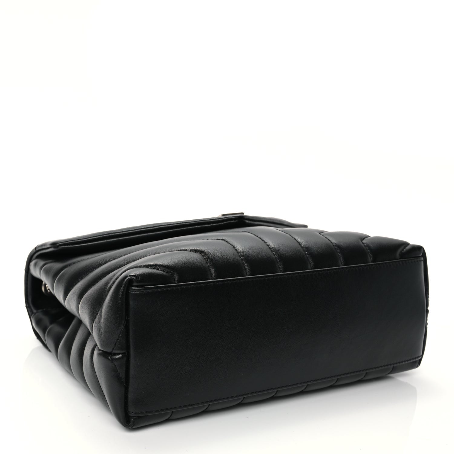 Saint Laurent Calfskin Y Quilted Monogram Small Loulou Chain Satchel Black 3 of 9