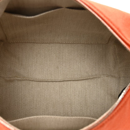 Hermes Canvas Small Bride-A-Brac Pouch Orange Burgundy 5 of 7