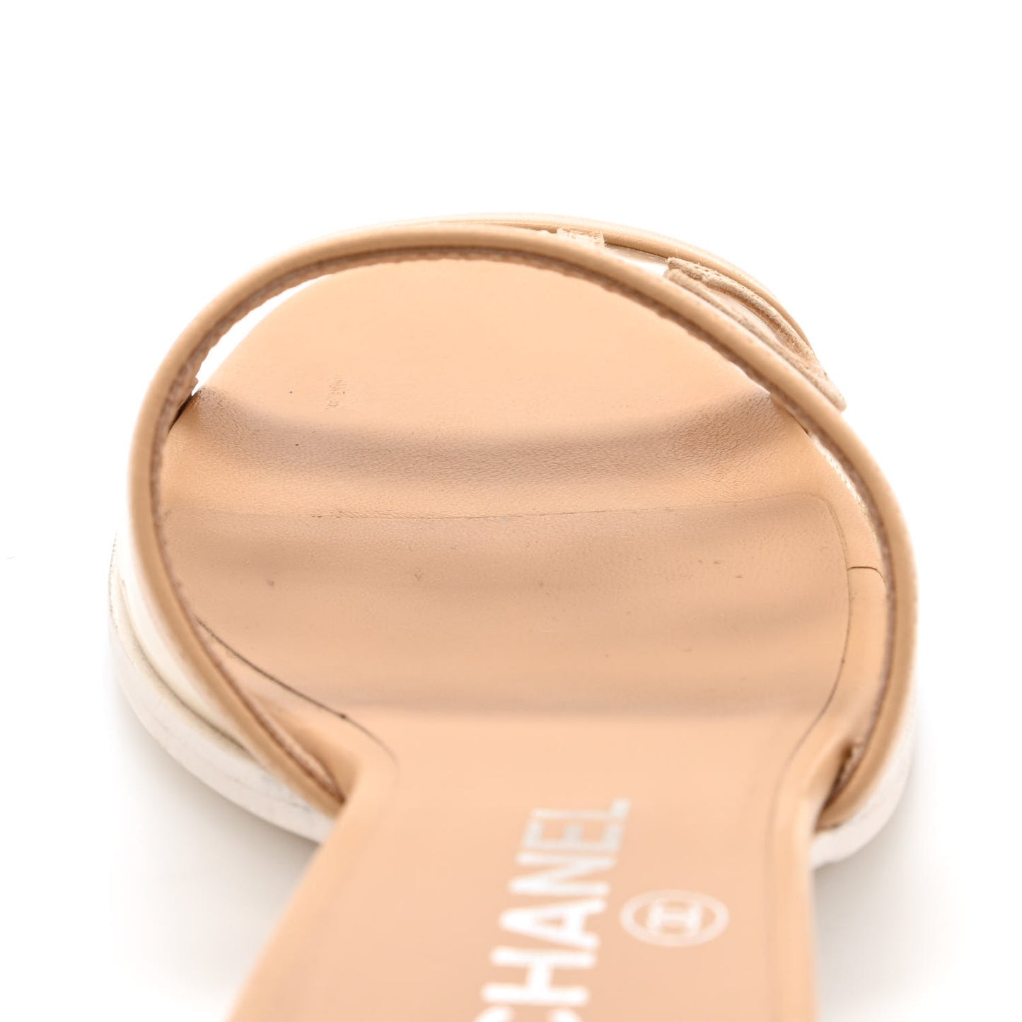 Lambskin PVC Mule 38.5 Transparent Beige