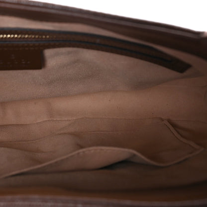 Gucci GG Supreme Monogram Azalea Calfskin Web Small Jackie 1961 Hobo Beige Ebony Brown Sugar 4 of 7