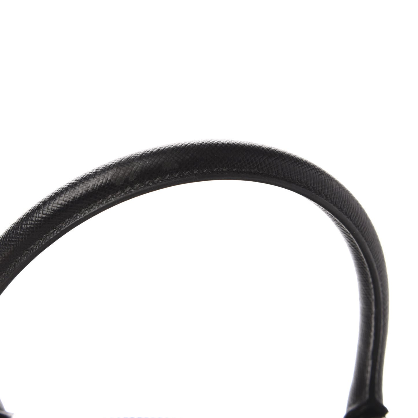 Saffiano Mini Galleria Double Zip Tote Black Talco