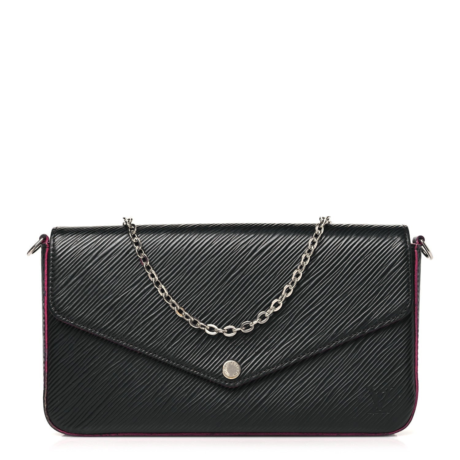 Louis Vuitton Epi Pochette Felicie Black Hot Pink 1 of 7