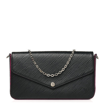 Louis Vuitton Epi Pochette Felicie Black Hot Pink 1 of 7