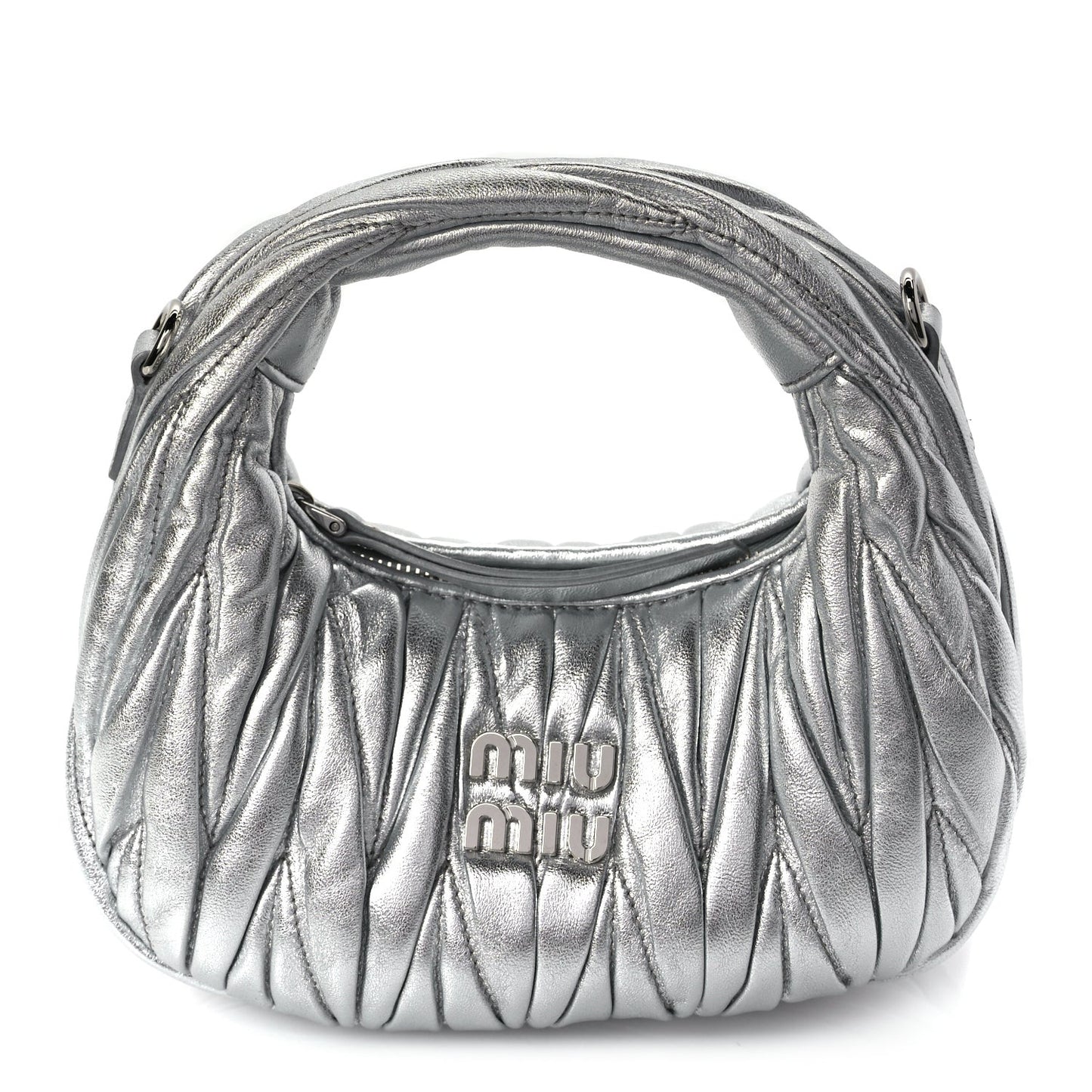 Nappa Matelasse Mini Wander Hobo Cromo