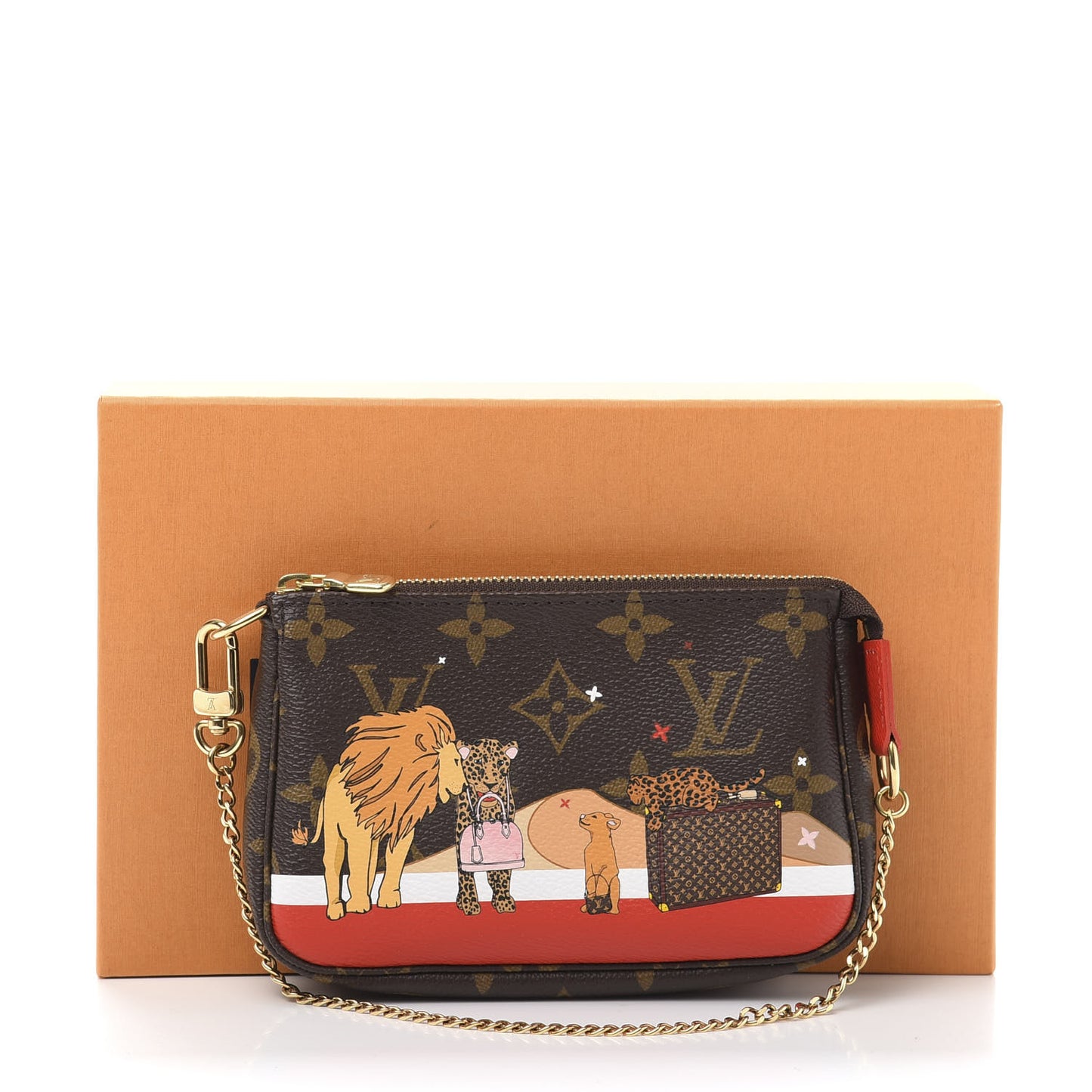 Monogram 2018 Christmas Animation Mini Cats Pochette Accessories