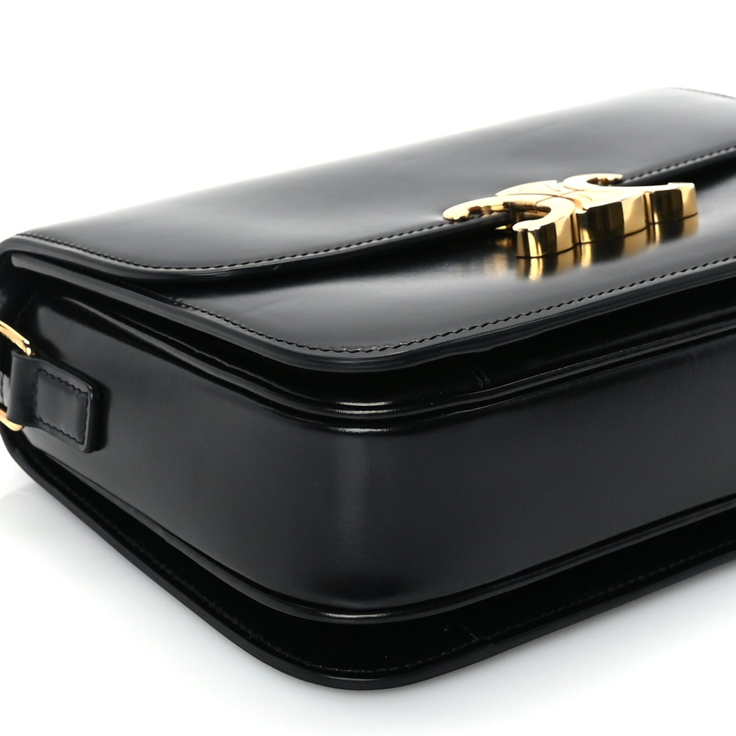 Shiny Calfskin Medium Triomphe Black
