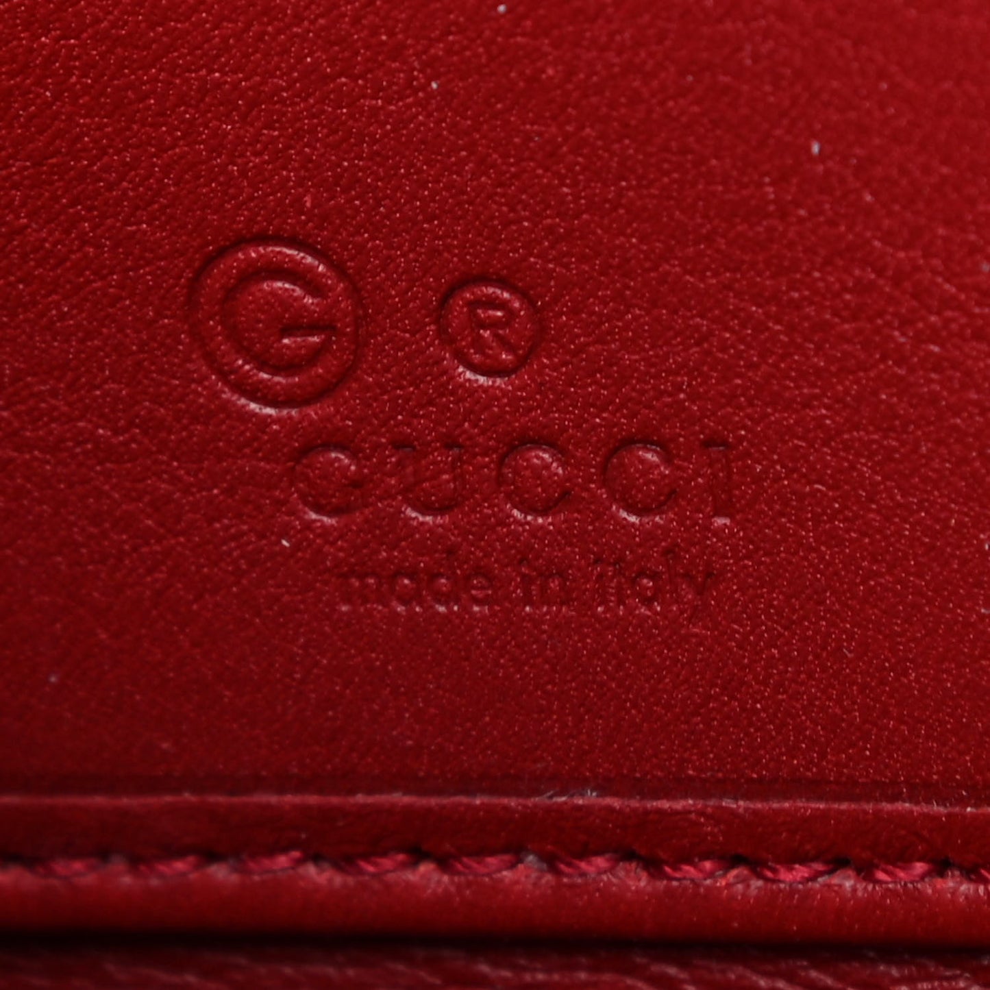 Microguccissima Zip Around Wallet Red