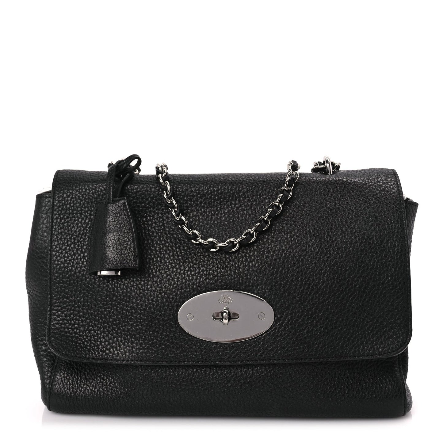 Small Classic Grain Calfskin Medium Lily Black