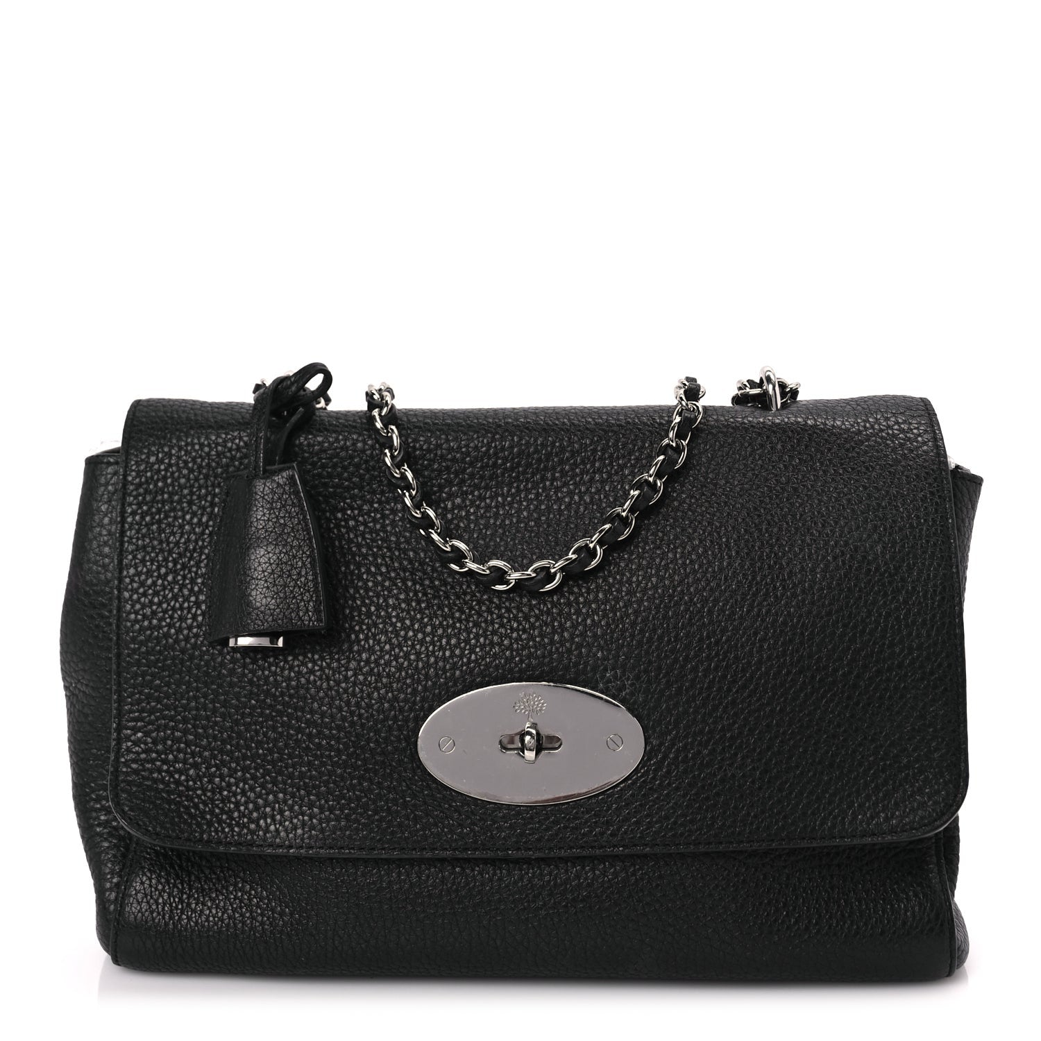 Mulberry Small Classic Grain Calfskin Medium Lily Black 1 of 8