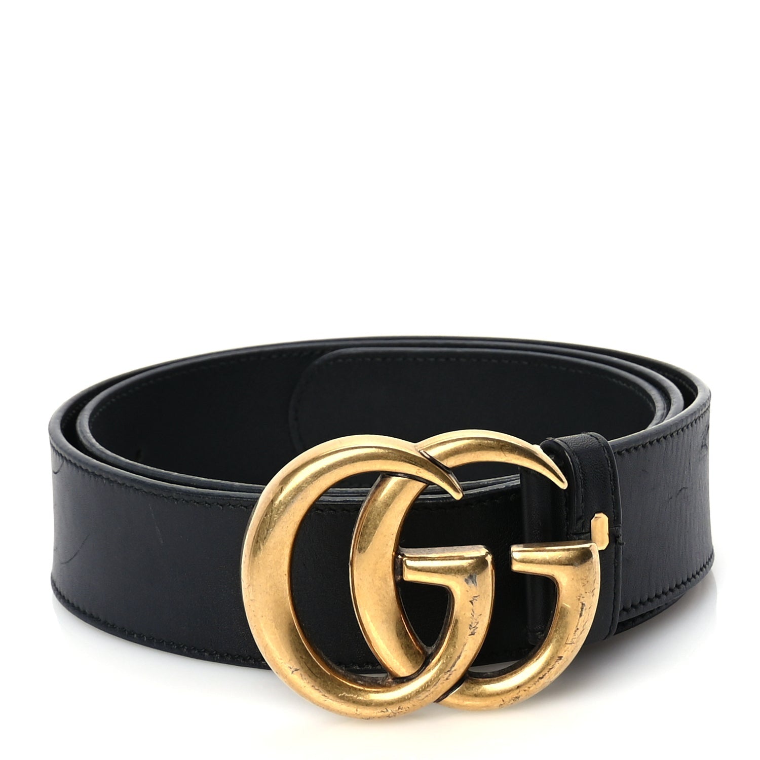 Gucci Calfskin Double G 40mm Belt 95 38  Black 1 of 5