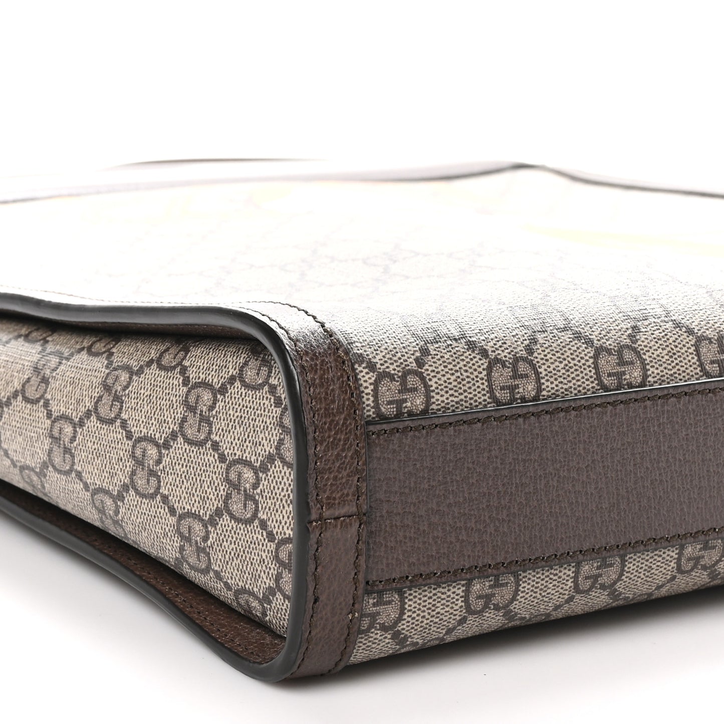 X BNF Supreme Monogram Textured Dollar Calfskin Bananya Print Top Slip Handle Tote Beige Ebony Multicolor New Acero