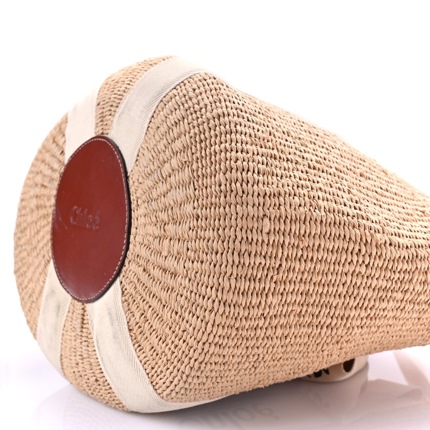Raffia Large Woody Tote White