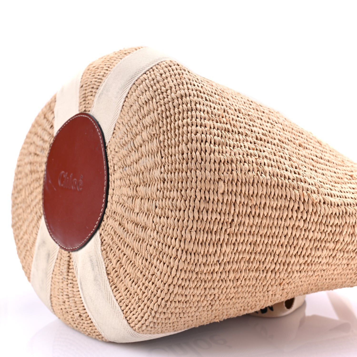 Chloe Raffia Large Woody Tote White 8 of 8
